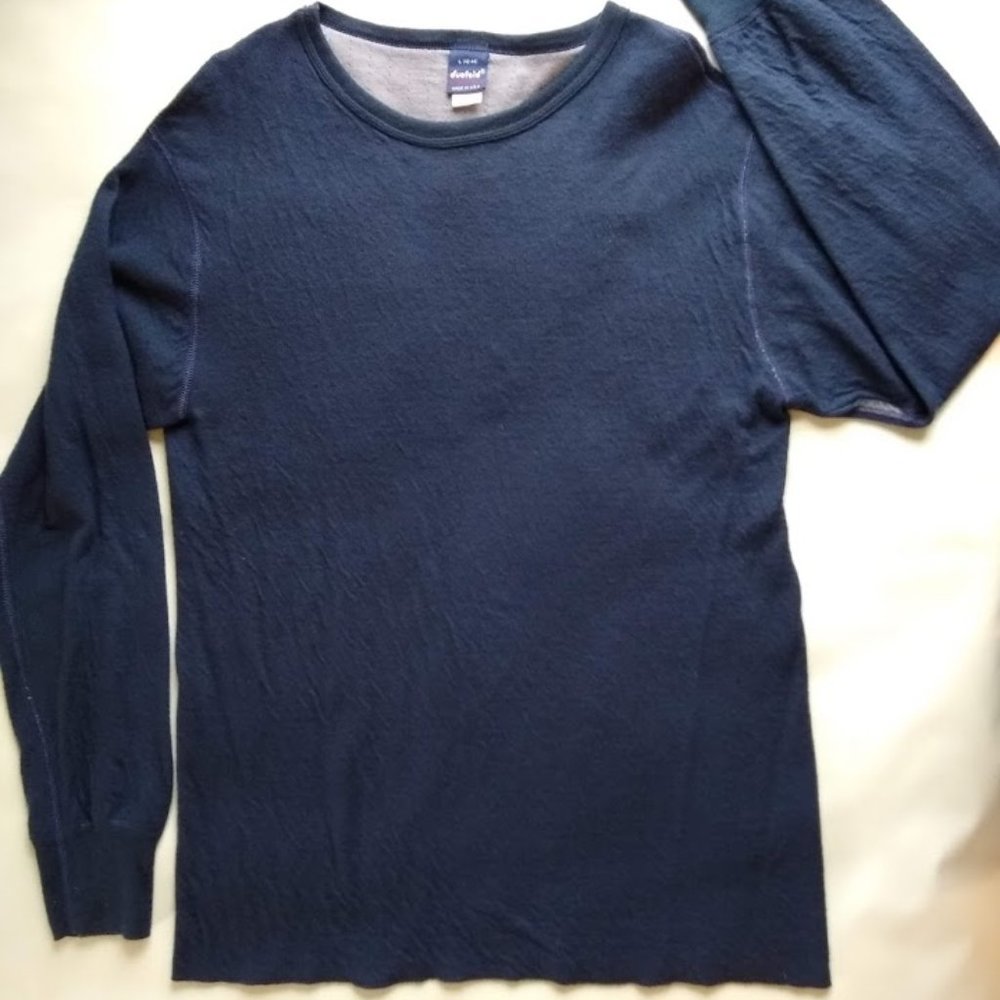 DuoFold USA Men's Wool Blend Base Crew Thermal LG